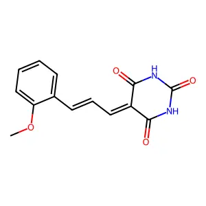 2,4,6(1H,3H,5H)-Pyrimidinetrione, 5-[3-(2-methoxyphenyl)-2-propenylidene]- structure