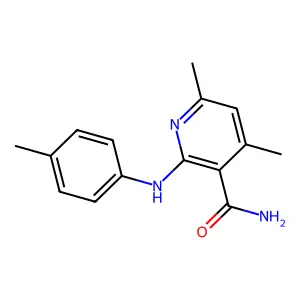 4,6-Dimethyl-2-(4-methylanilino)pyridine-3-carboxamide structure