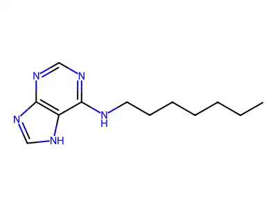 N-heptyl-7H-purin-6-amine structure