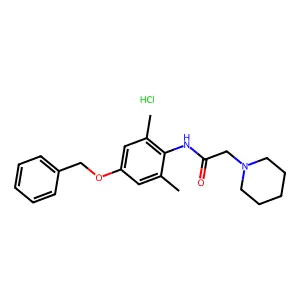 1-Piperidineaceto-2',6'-xylidide, 4'-(benzyloxy)-, hydrochloride structure