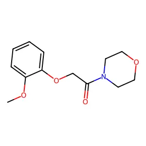 Morpholine, 4-((2-methoxyphenoxy)acetyl)- structure