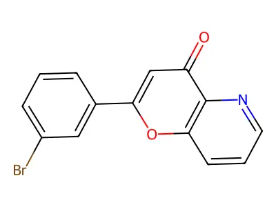 4H-Pyrano(3,2-b)pyridin-4-one, 2-(3-bromophenyl)- structure