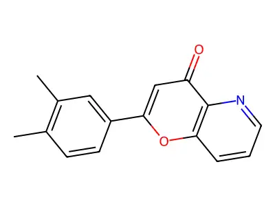 4H-Pyrano(3,2-b)pyridin-4-one, 2-(3,4-dimethylphenyl)- structure