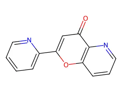 4H-Pyrano(3,2-b)pyridin-4-one, 2-(2-pyridinyl)- structure