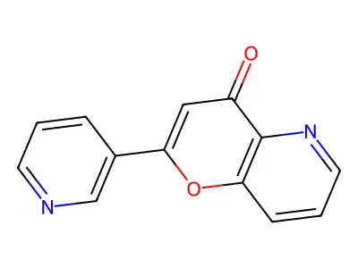 4H-Pyrano(3,2-b)pyridin-4-one, 2-(3-pyridinyl)- structure