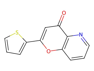 4H-Pyrano(3,2-b)pyridin-4-one, 2-(2-thienyl)- structure