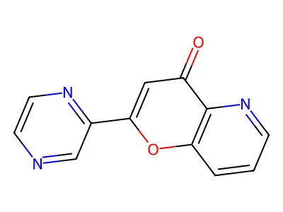 4H-Pyrano(3,2-b)pyridin-4-one, 2-(2-pyrazinyl)- structure