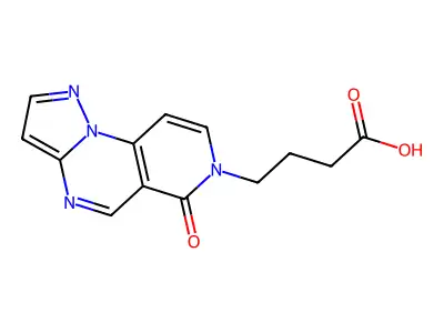 4-(6-oxopyrazolo[1,5-a]pyrido[3,4-e]pyrimidin-7(6H)-yl)butanoic acid structure