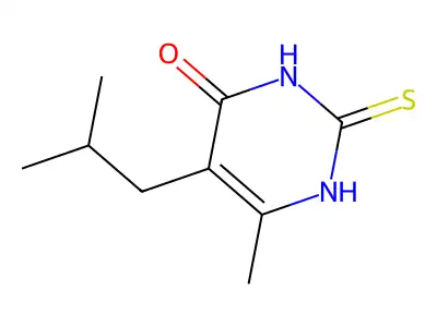 6-Methyl-5-(2-methylpropyl)-2-sulfanylpyrimidin-4-ol structure