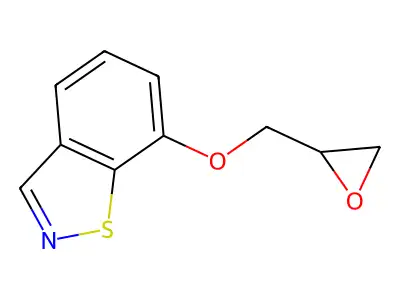7-(Oxiranylmethoxy)-1,2-benzisothiazole structure