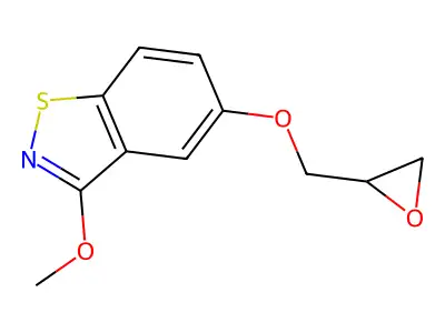 3-Methoxy-5-(oxiranylmethoxy)-1,2-benzisothiazole structure