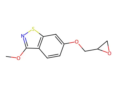 3-Methoxy-6-(oxiranylmethoxy)-1,2-benzisothiazole structure