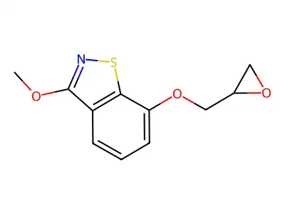 3-Methoxy-7-(oxiranylmethoxy)-1,2-benzisothiazole structure