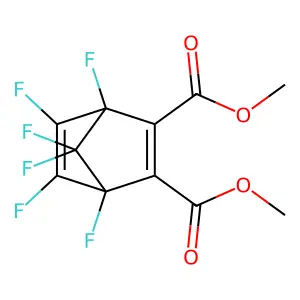 2,5-Norbornadiene-2,3-dicarboxylic acid, 1,4,5,6,7,7-hexafluoro-, dimethyl ester structure