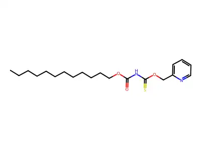 Dodecyl N-[(pyridin-2-ylmethoxy)methanethioyl]carbamate structure