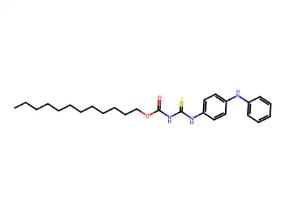 Dodecyl N-{[4-(phenylamino)phenyl] carbamothioyl}carbamate structure