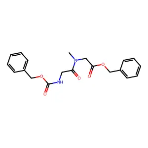 Carbobenzyloxyglycylsarcosine benzyl ester structure