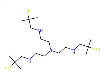 三(2-甲基-(2-丙硫醇))氨基乙胺 structure
