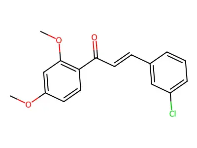 3-(3-Chlorophenyl)-1-(2,4-dimethoxyphenyl)prop-2-en-1-one structure