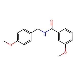 3-methoxy-N-[(4-methoxyphenyl)methyl]benzamide structure