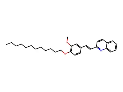 2-{(E)-2-[4-(Dodecyloxy)-3-methoxyphenyl]ethenyl}quinoline structure