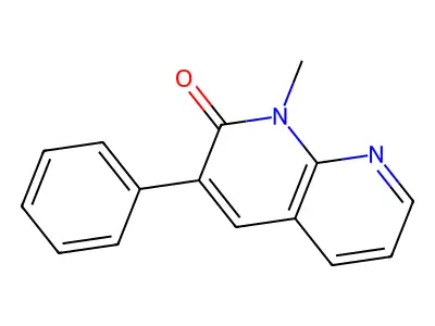 1,8-Naphthyridin-2(1H)-one, 1-methyl-3-phenyl- structure