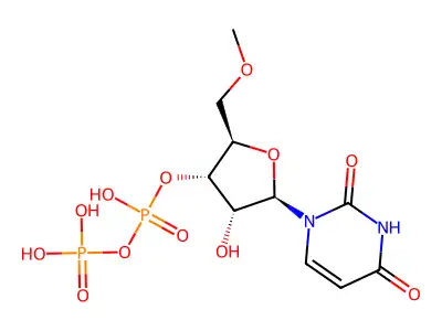 3'-C-Methyluridine diphosphate structure