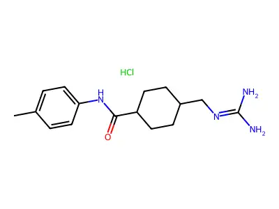 Cyclohexanecarboxamide, 4-(((aminoiminomethyl)amino)methyl)-N-(4-methylphenyl)-, monohydrochloride, trans- structure