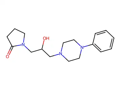 N-(beta-hydroxy-gamma-(N-phenylpiperazinepropyl))-2-pyrrolidinone structure