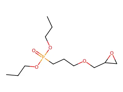 Phosphonic acid, (3-(oxiranylmethoxy)propyl)-, dipropyl ester structure