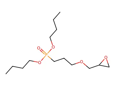 Phosphonic acid, (3-(oxiranylmethoxy)propyl)-, dibutyl ester structure