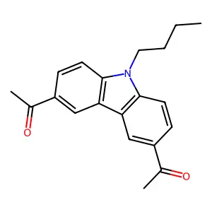 Ethanone, 1,1'-(9-butyl-9H-carbazole-3,6-diyl)bis- structure