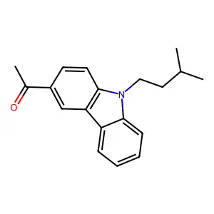 3-Acetyl-9-(3-methylbutyl)carbazole structure