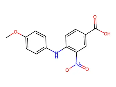 4-(4-Methoxyanilino)-3-nitrobenzoic acid structure