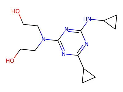 Ethanol, 2,2'-((4-(cyclopropyl-6-(cyclorpopylamino)-1,3,5-triazin-2-yl)imino)bis- structure