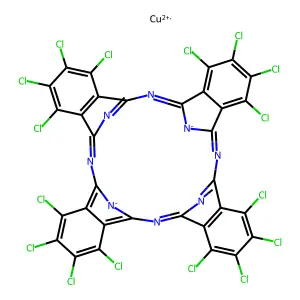 Copper hexadecachlorophthalocyanine structure