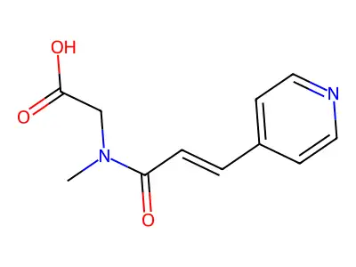 2-[Methyl(3-pyridin-4-ylprop-2-enoyl)amino]acetic acid structure