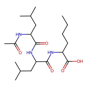 N-Acetyl-L-Leu-L-Leu-L-Nle-OH structure