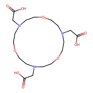 2,2',2''-(1,7,13-Trioxa-4,10,16-triazacyclooctadecane-4,10,16-triyl)triacetic acid structure