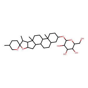 (25S)-5beta-spirostan-3beta-yl beta-D-glucoside structure
