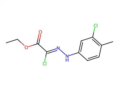 Ethyl 2-chloro-2-[(3-chloro-4-methylphenyl)hydrazinylidene]acetate structure