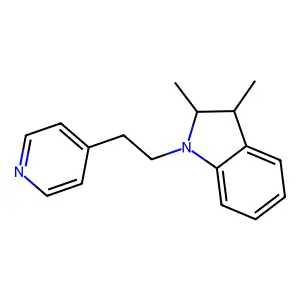 2,3-Dimethyl-1-(2-(4-pyridyl)ethyl)indoline structure