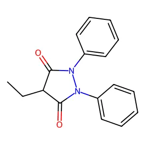 4-Ethyl-1,2-diphenyl-3,5-pyrazolidinedione structure