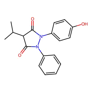 1-(4-Hydroxyphenyl)-2-phenyl-4-(propan-2-yl)pyrazolidine-3,5-dione structure