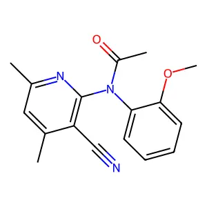 N-(3-cyano-4,6-dimethylpyridin-2-yl)-N-(2-methoxyphenyl)acetamide structure