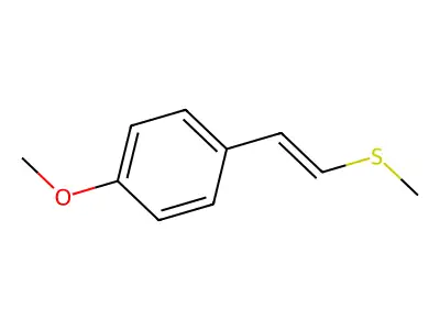 1-methoxy-4-[(E)-2-methylsulfanylethenyl]benzene structure