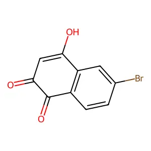 6-Bromo-4-hydroxynaphthalene-1,2-dione structure