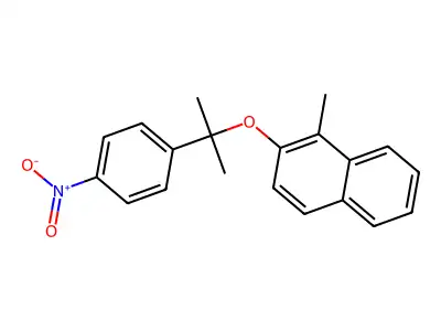 Alpha,alpha-dimethyl-4-nitrobenzyl 1-methyl-2-naphthyl ether structure