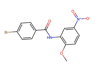 4-bromo-N-(2-methoxy-5-nitrophenyl)benzamide structure
