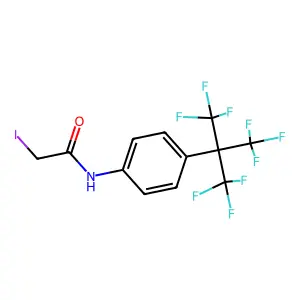 4-全氟叔丁基苯基碘乙酰胺 structure